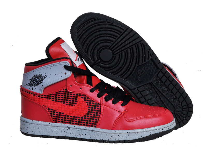 Air Jordan 1 Men Shoes Lightblue/Red Online